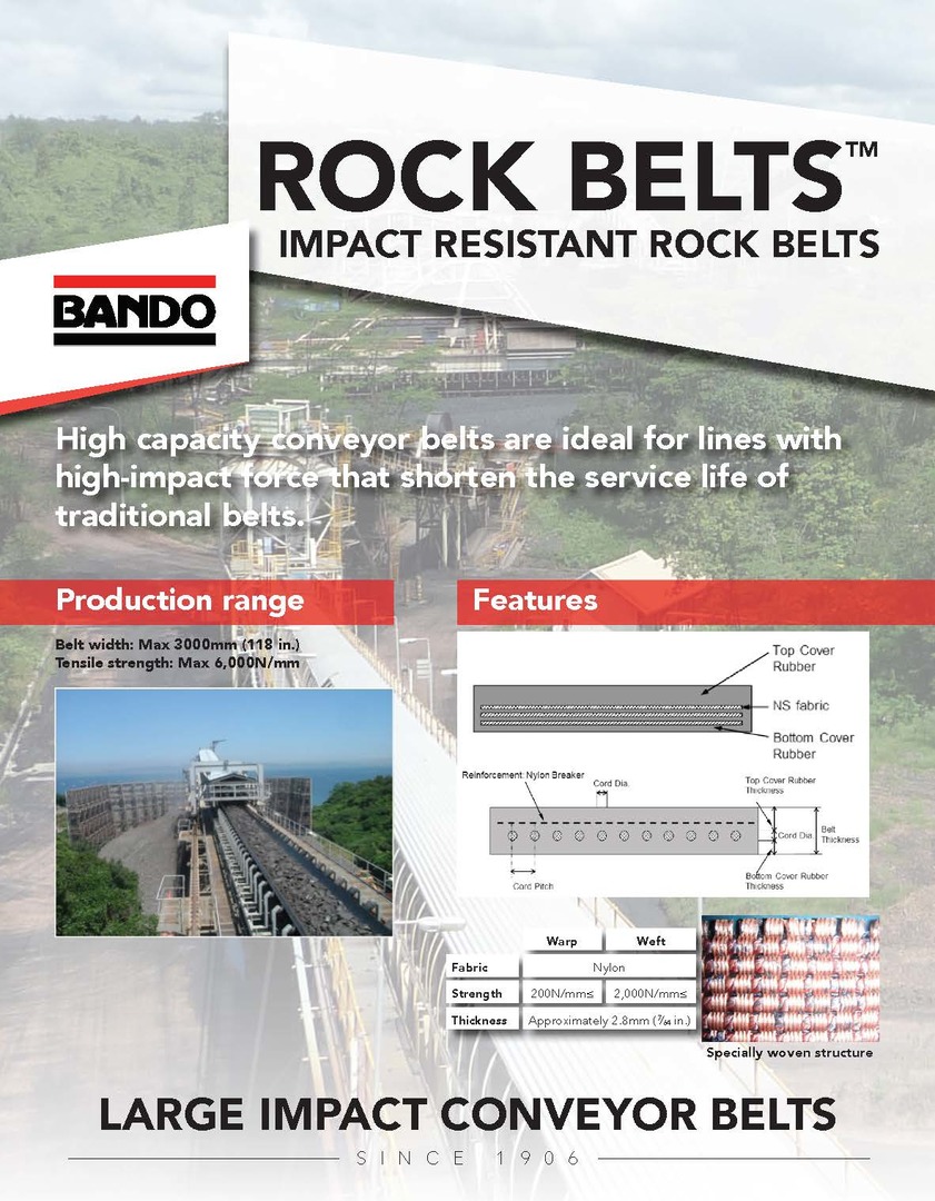 Bando Rock Belts flier - Latin America