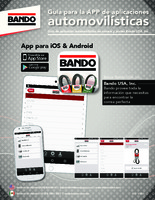 Bando Automotive Application Guide App flier - Spanish