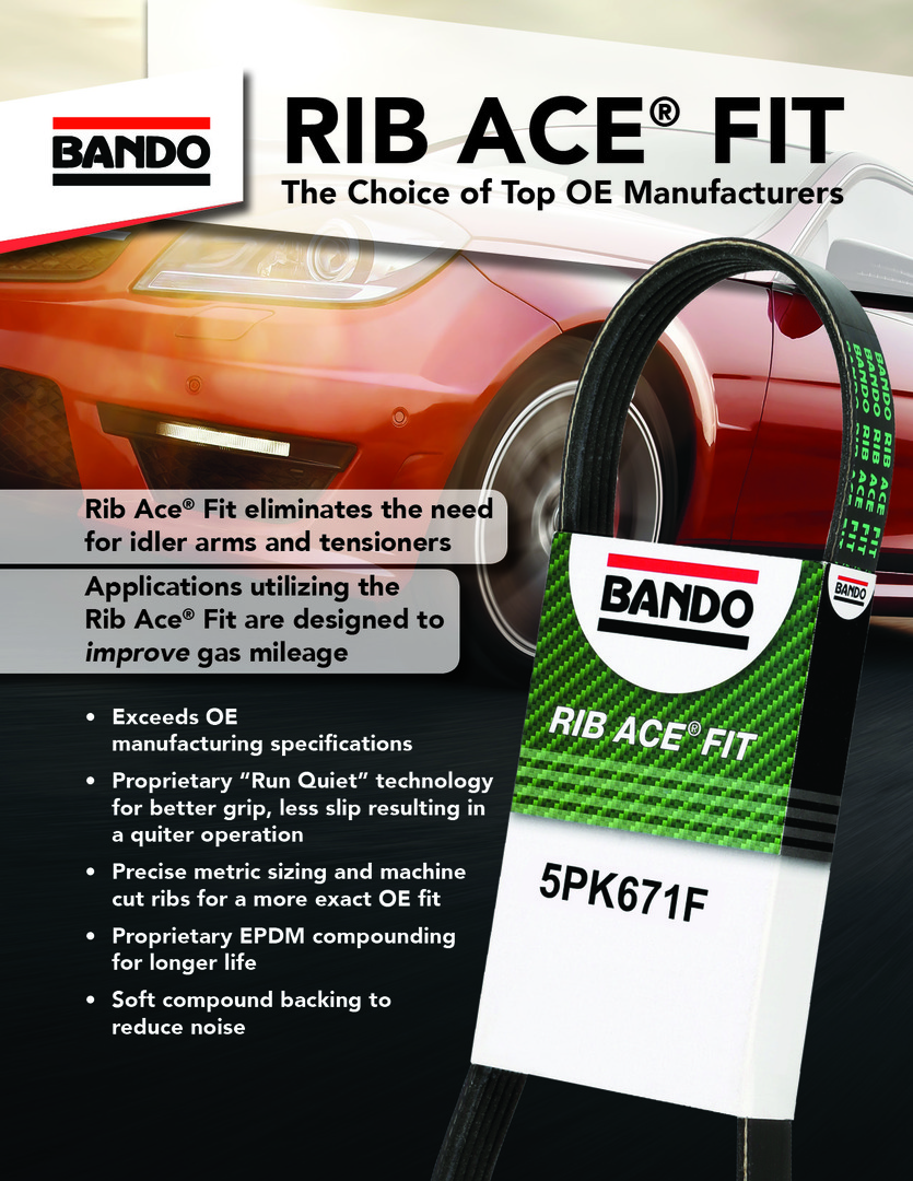 nobrandname K050268SF Automotive V-Ribbed Stretch Fit Belt