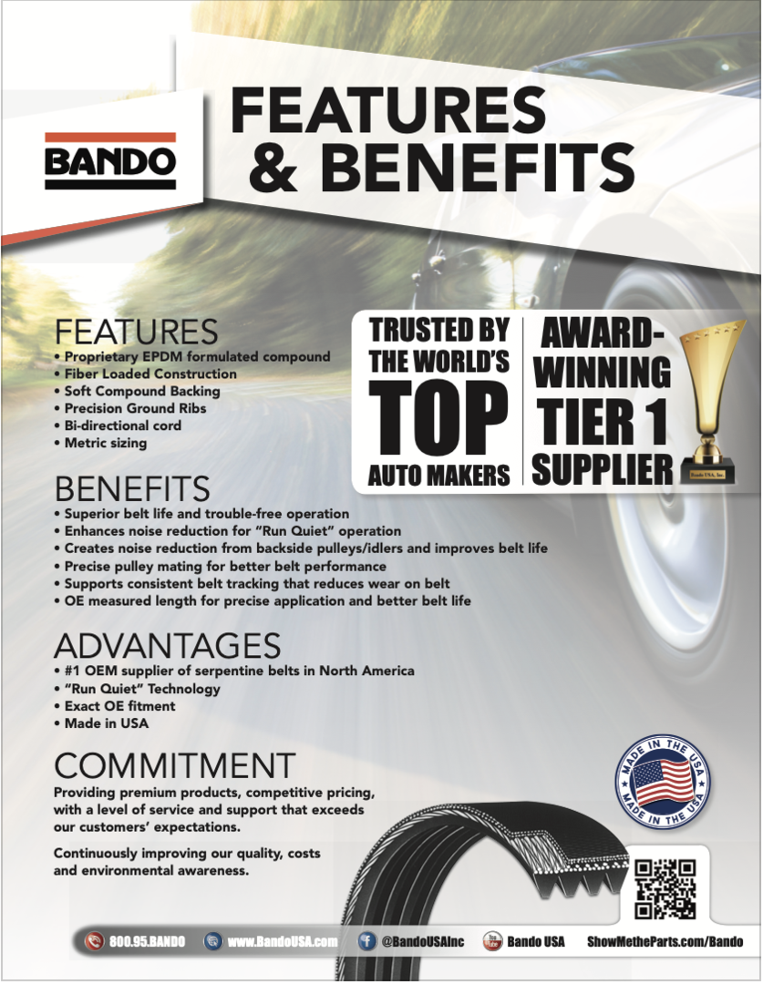 Bando Features and Benefits flier