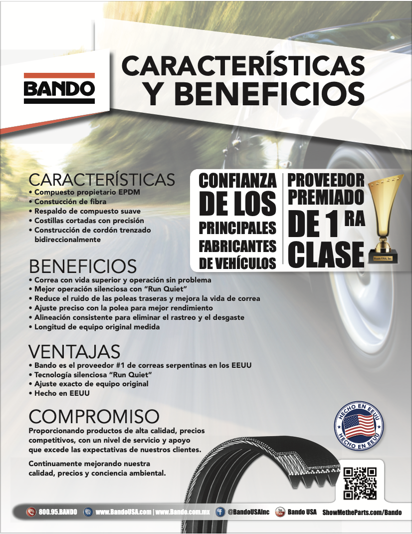 Bando Features and Benefits flier - Spanish